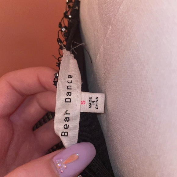 Bear Dance Black Beaded Mini Dress - Picture 7 of 7